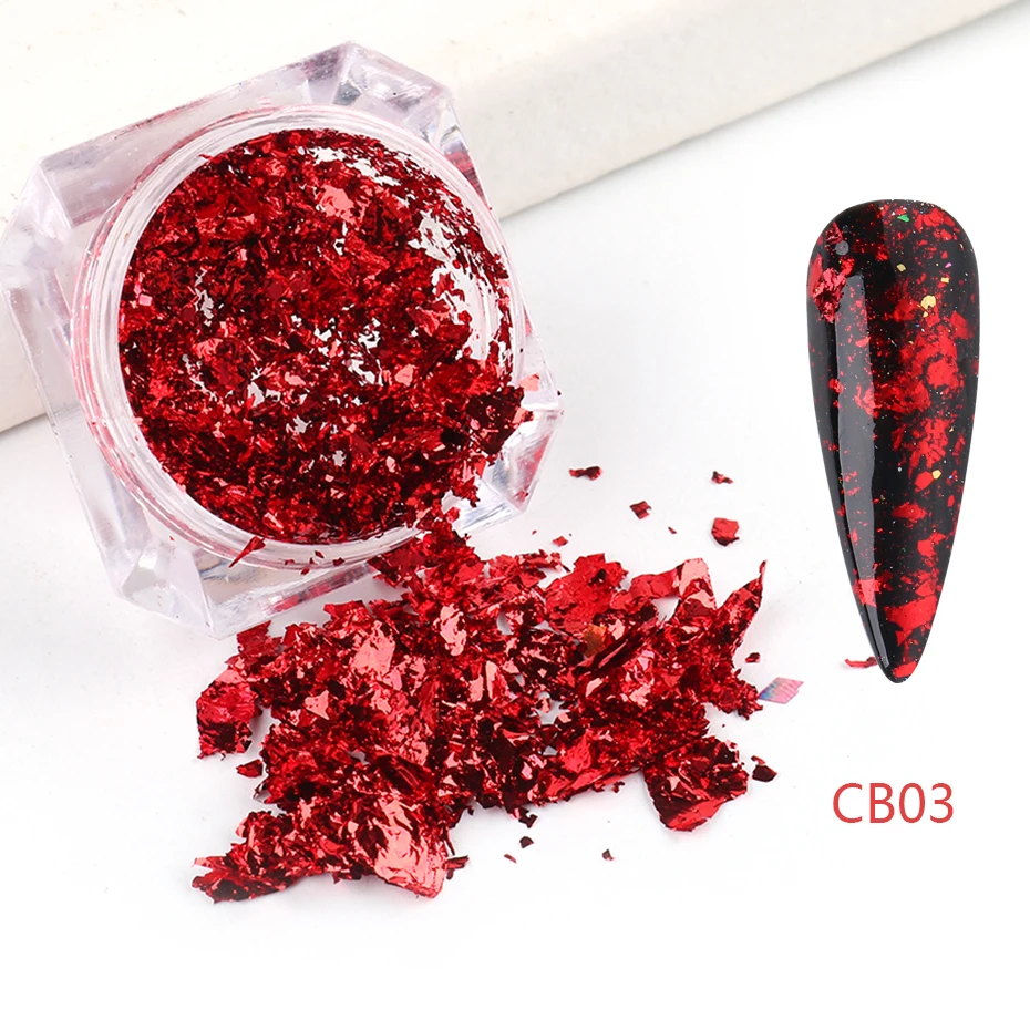 Holographic Glitter Nail Art Foils FBCB01-08