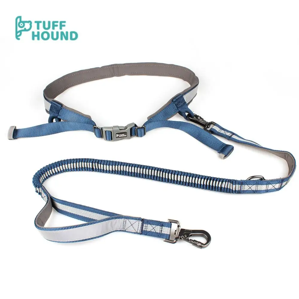 

TUFF HOUND Reflective Dog Leash Running Elasticity Hand Freely Pet Products Nylon Jogging Training Pet Adjustable Waist Rope
