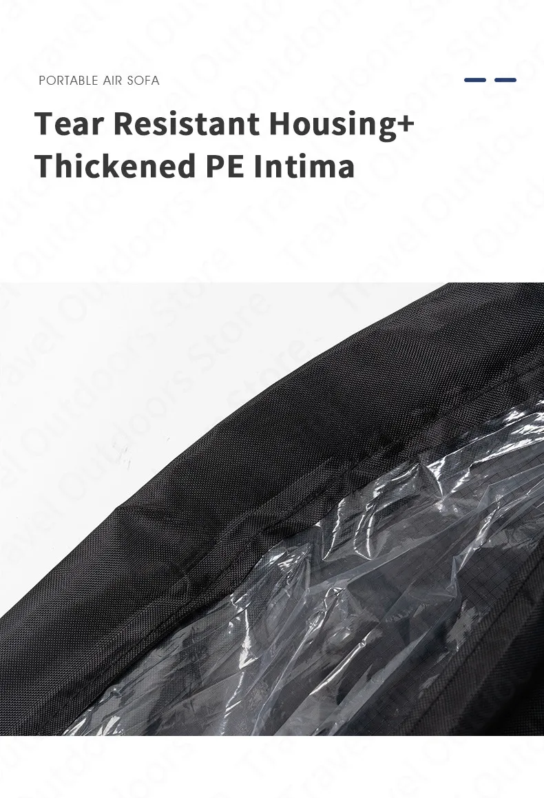 Description Picture 4 of itemMOBI GARDEN Outdoor Camping Inflatable Sofa Air 210T Polyester Portable Beach Chair Lounger Comfort Light Leisure Bed Foldable