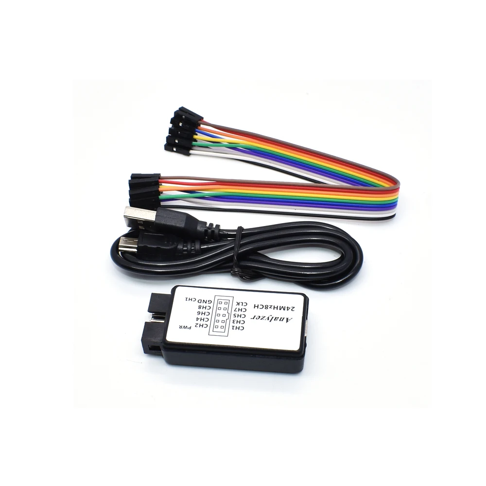SB Logic Analyzer 24MHz 8 Channel for ARM, FPGA & Arduino. High-speed 24M/s sampling, 8 inputs, real-time data upload, protocol decoding.