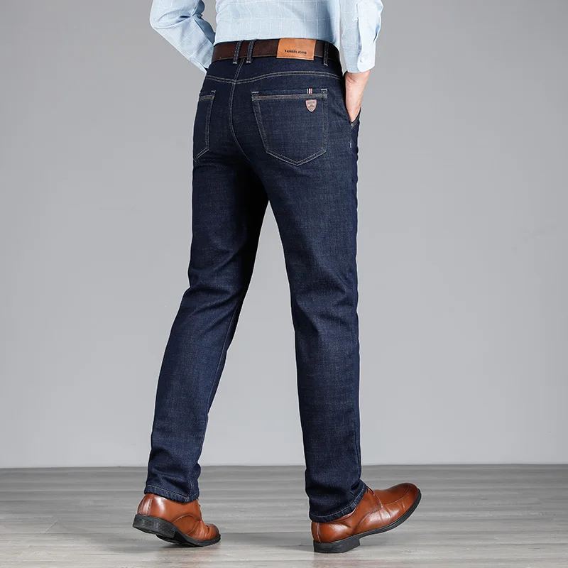 2022 Men Warm Jeans High Quality Famous 