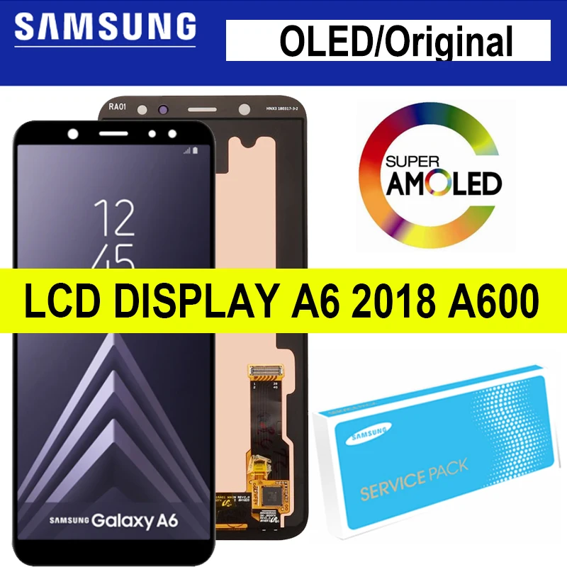 

5.6" OLED/Super AMOLED For SAMSUNG Galaxy A6 2018 A600 LCD A600F A600FN LCD Display Touch Screen Digitizer Assembly Repair Parts