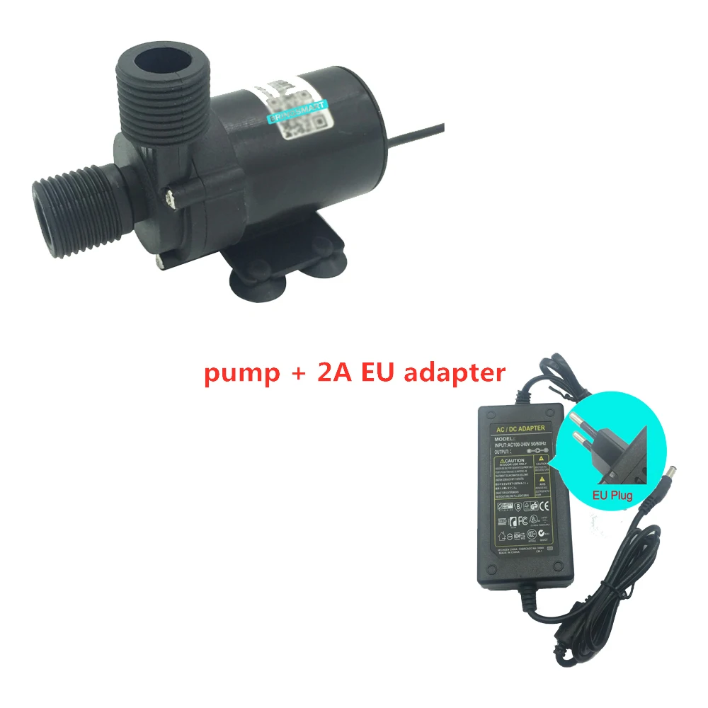 SR-660B водяной насос 12V 1/2 ''виток 420-750/H 3,5-7 м 24В DC бесщеточный подводный насос микро самовсасывающий насос подкачки бесшумный - Напряжение: Pump n 2a EU adapter