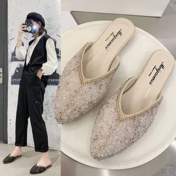 

2020 Lady Shoes Rhinestone Mules AS0041