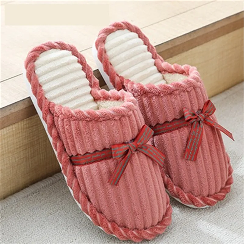 

Women Home Slippers Winter Warm Indoor/floor Shoes Bathroom Plush House Slippers Fur Comfortable Slip on Lovers shoe Botas Mujer