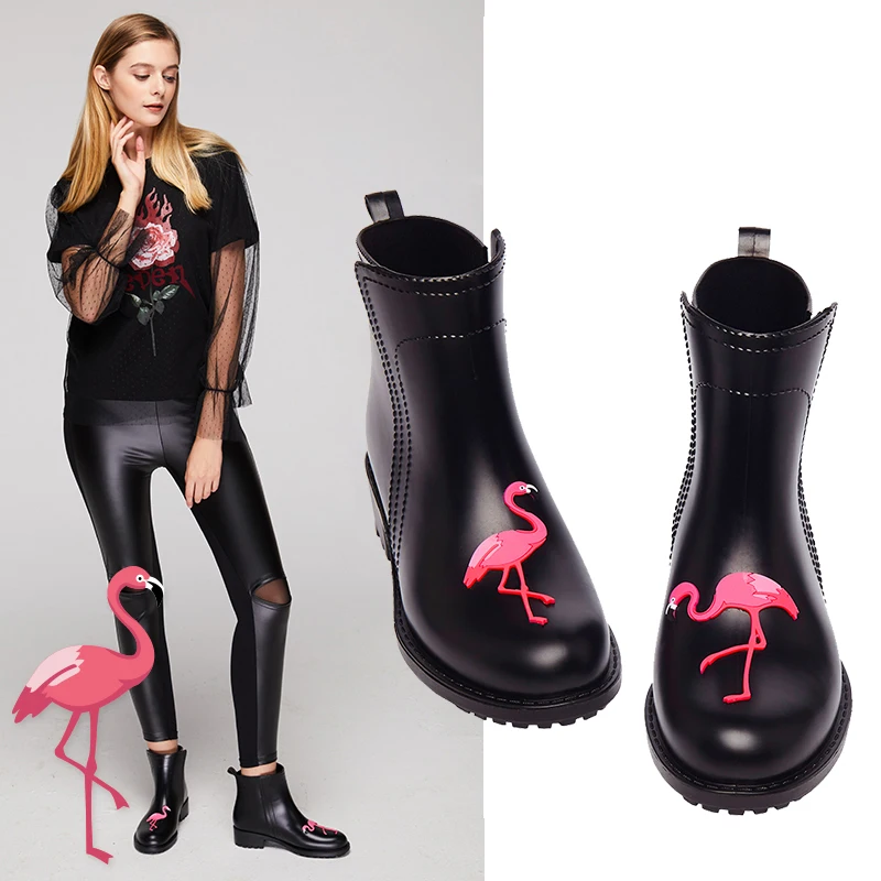 ladies short rubber boots