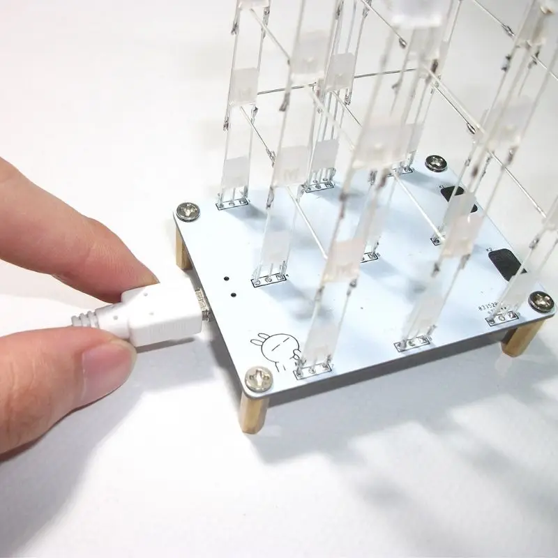 DIY Электронный комплект с сенсорным управлением 3x3x4 куб разноцветный