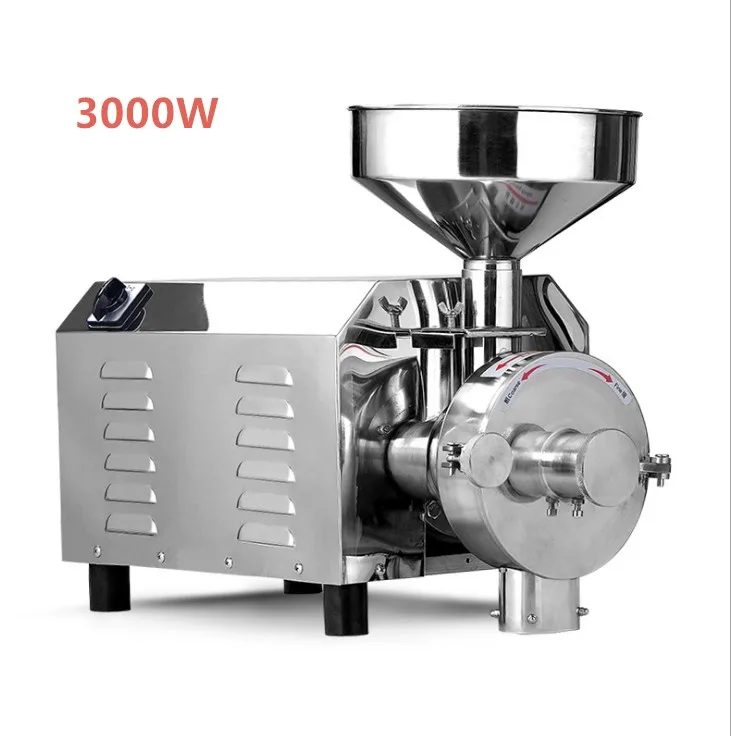 

3KW Spice and Chinese Herb Grinder,Soybean Grain Food Grinding Machine, STAINLESS STEEL and Multifunctional Brand new rh