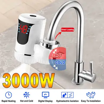 

EU plug Electric Kitchen Water Heater Tap Instant Hot Water Faucet Cold Heating Faucet Tankless Instantaneous Water Heater