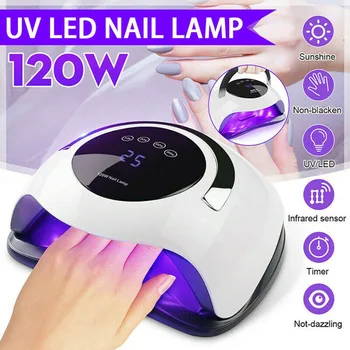 

Professional 120W Nail Dryer Lamp Gel Polish Fast Curing UV LED Light with Timer Suitable For Manicure Gel Nails Lamp Drying