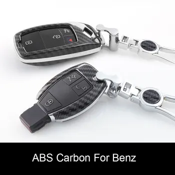 

Carbon Fiber ABS Key fob Rings Protection Cover for Mercedes Benz B200 C180 E260L S320L GLK300 E200L Car Styling Cover Case