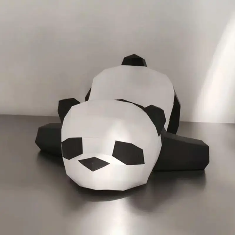 Creative 3D Panda Paper Model DIY Manual Paper Model Hanging Toy For Kids Gifts 3D Panda Animal Papercraft Model Wall Decorative
