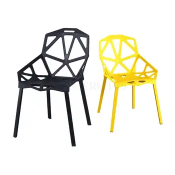 

Geometric Hollow Chair Simple Modern Home To Discuss Chair Plastic Stool Back Cafe Table And Chairs Nordic Chair