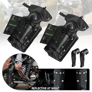 

Moto knee pad protetor de coluna motociclista electric motorcycle moto knee pad riding gaiters warm legends with leather motorra