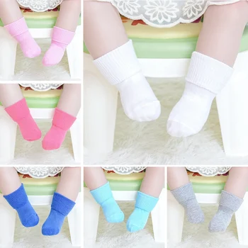 

Spring Autumn Cotton Baby Socks Candy Color Anti Slip Soft Socks Newborn Toddler Baby Girl Boy Socks For 1-3 Years