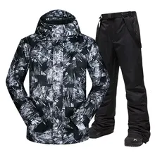Мужской лыжный костюм Зимний водонепроницаемый респиратор и сенсорный экран