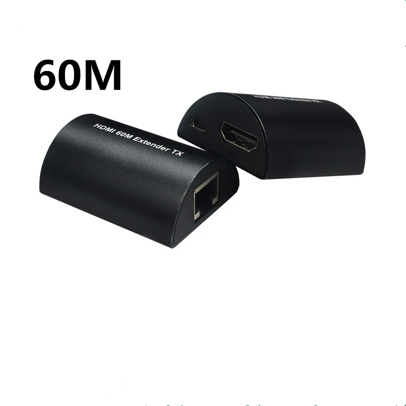 Mini Hd 60m For Hdmi Extender Over Rj45 Cat5e Cat6 Ethernet Cable For Ps3 Ps4 Ps5 Xbox Laptop To Monitor Tx Rx Video Converter Hdmi Cables Aliexpress