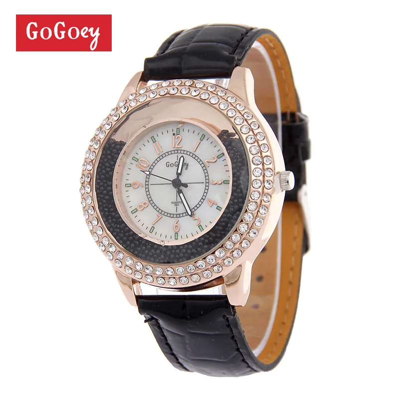 

Gogoey-Style Hot Selling Double Layer Watchcase Ball Bearing Women's Fashion Watch Trend Color Cool Collocation Quartz Watch
