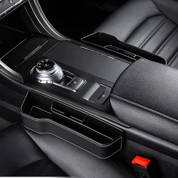 

2pcs Car Gap Box Car Driver/Passenger Seat Crack Box Plastic Simple Practical Car Seat Storage Case Car Accessories