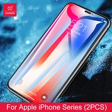 2 шт. Xundd закаленное стекло для Iphone 11 11pro Max X Xr Xs 6 7 8 9 Plus Защитная пленка для экрана 2.5d 9h