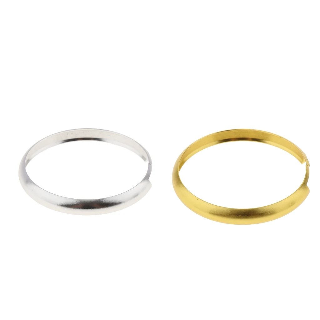 2 Pieces Alumnium Smart Key Fob Ring Trim Cover Protector for Mini Cooper R55 R56 R57 R58 R59 R60 - Gold & Silver