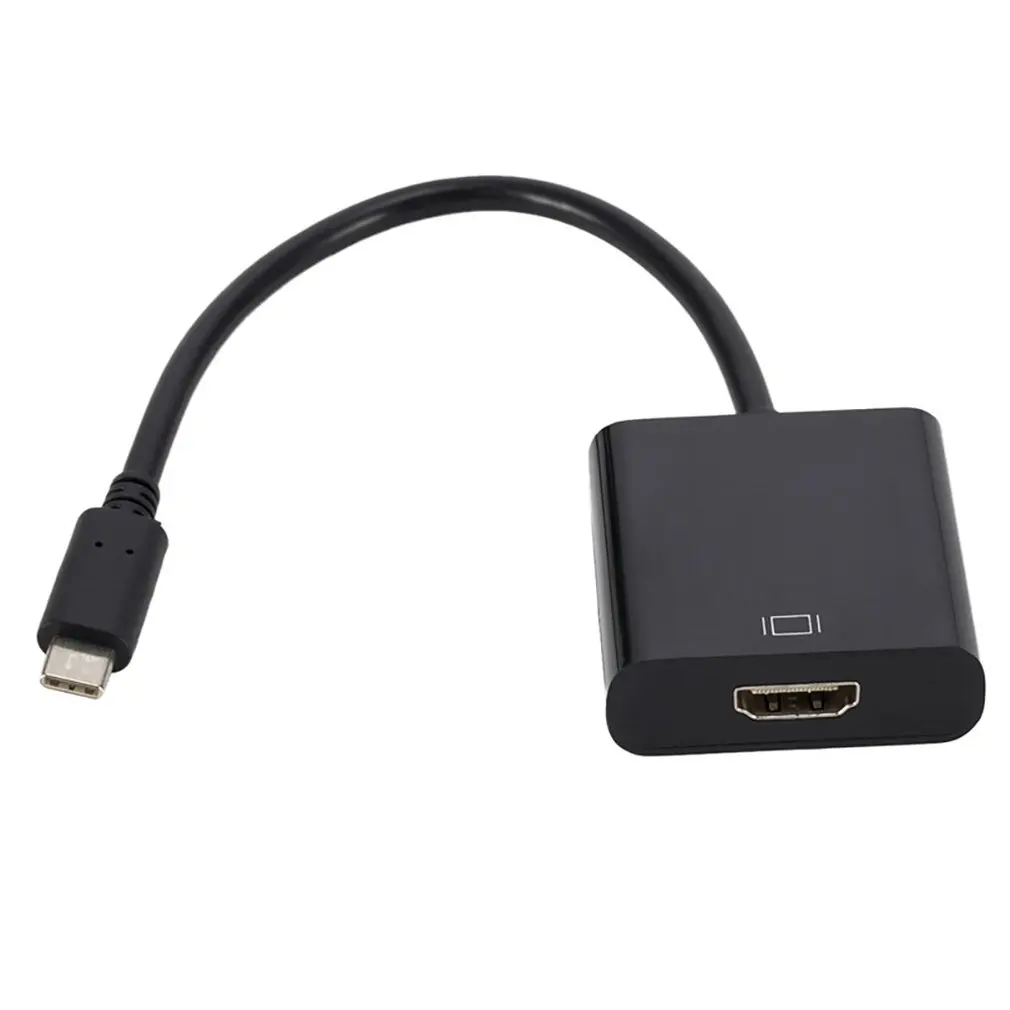 Прочный тип-C USB 3,1 кабель адаптер мужчин и женщин USB-C видео конвертер для ПК для Macbook черный