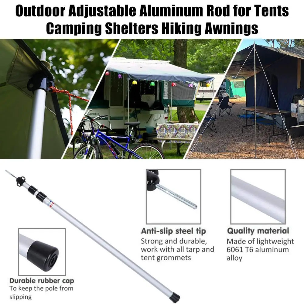 Легкие наружные опоры для палаток регулируемые брезентовые палки шатер алюминиевые шесты для палаток походные палатки