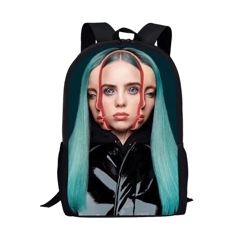 Школьные сумки с героями мультфильмов, детские рюкзаки Billie Eilish, Женский школьный рюкзак для подростков, девочек, рюкзак, детские рюкзаки, Mochila - Цвет: LH1103C