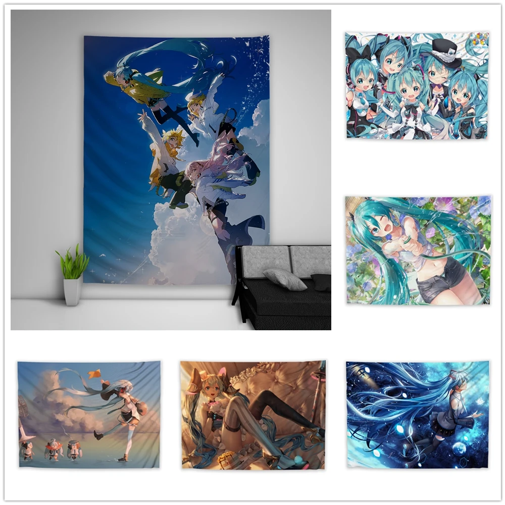 Vocaloid Hatsune Miku Tapiz Colgante De Pared Arte Decoracion