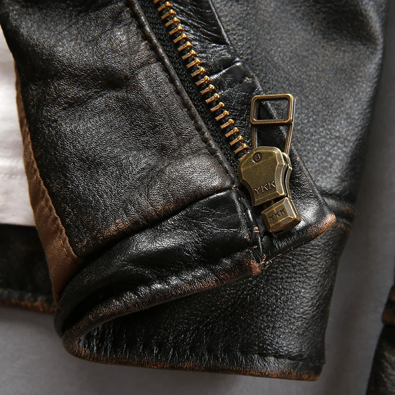 Buy 1955 Read Description! Asian size air force flight A1 pilot cow leather jacket genuine cowhide leather jacket