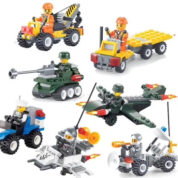 

Cars Building Blocks Sets City Police Series Assembled Models Educational DIY Bricks For Children Toys 12 Style Christmas gift