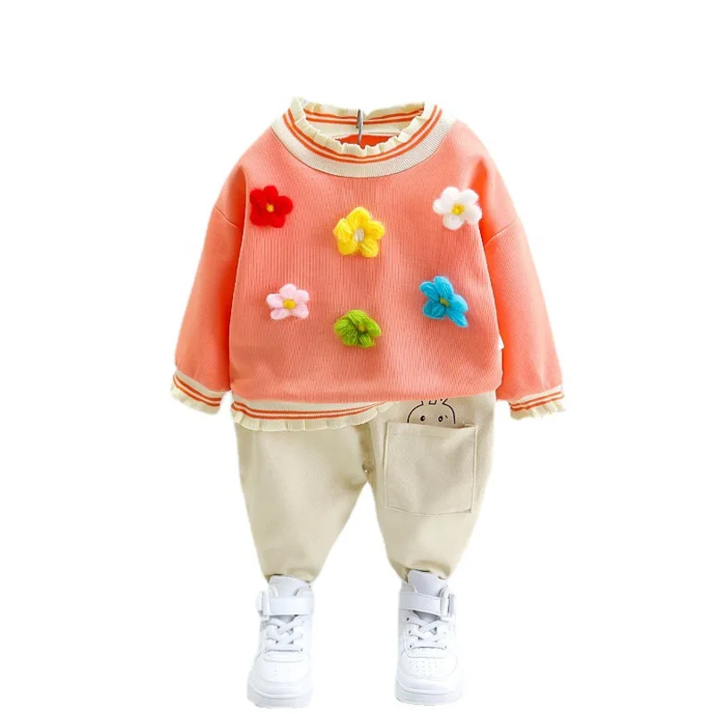 

Spring Autumn Children Fashion Clothes Baby Girls Cotton T Shirt Pants 2Pcs/sets Kids Infant Costume Toddler Casual Sportswear