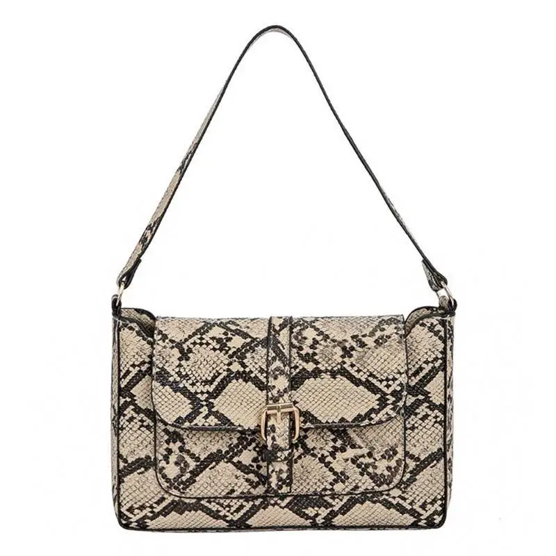 

Hot Sale Handbags Wear-resistant Ladies Fashion Shoulder Bags PU Leather Women Zipper Serpentine Shopping Handbag