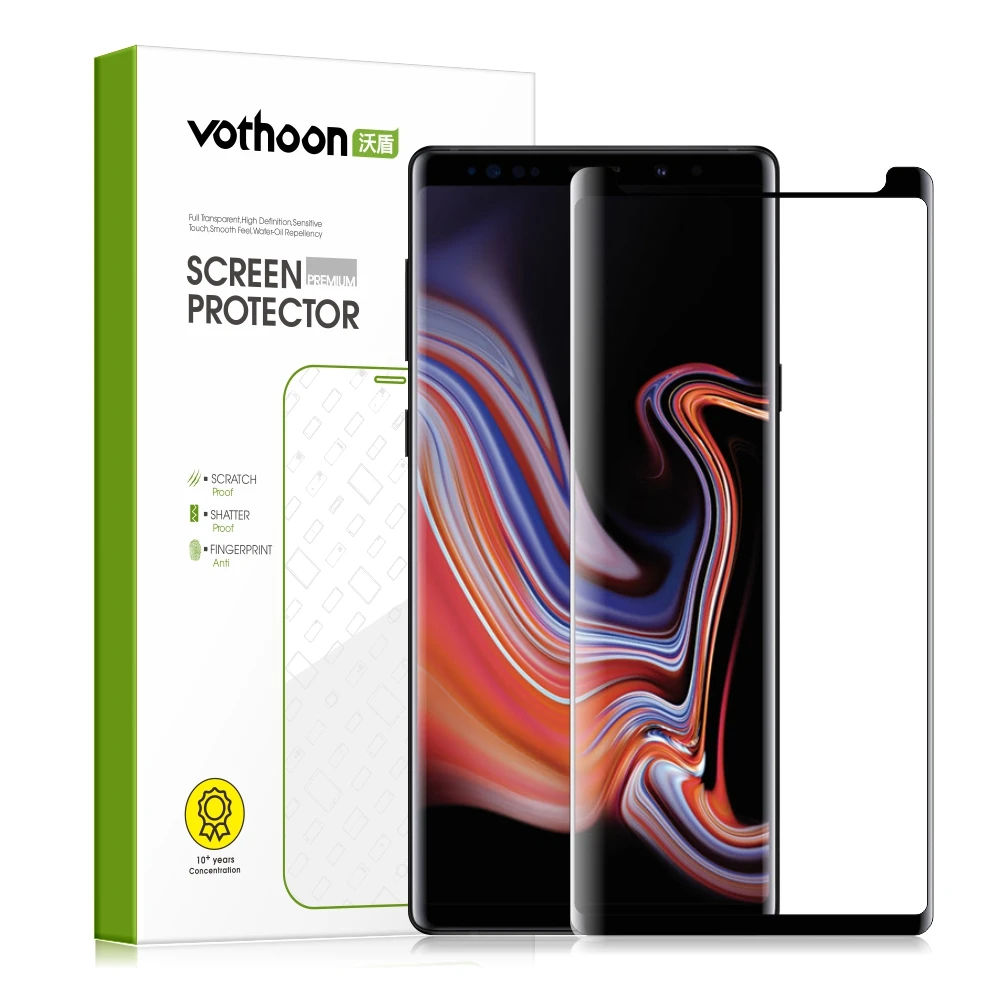 Vothoon Tempered Glass For Samsung Galaxy S8 S9 Plus Note 8 9 3D Full Curved edge Screen Protector(Non Full Cover)