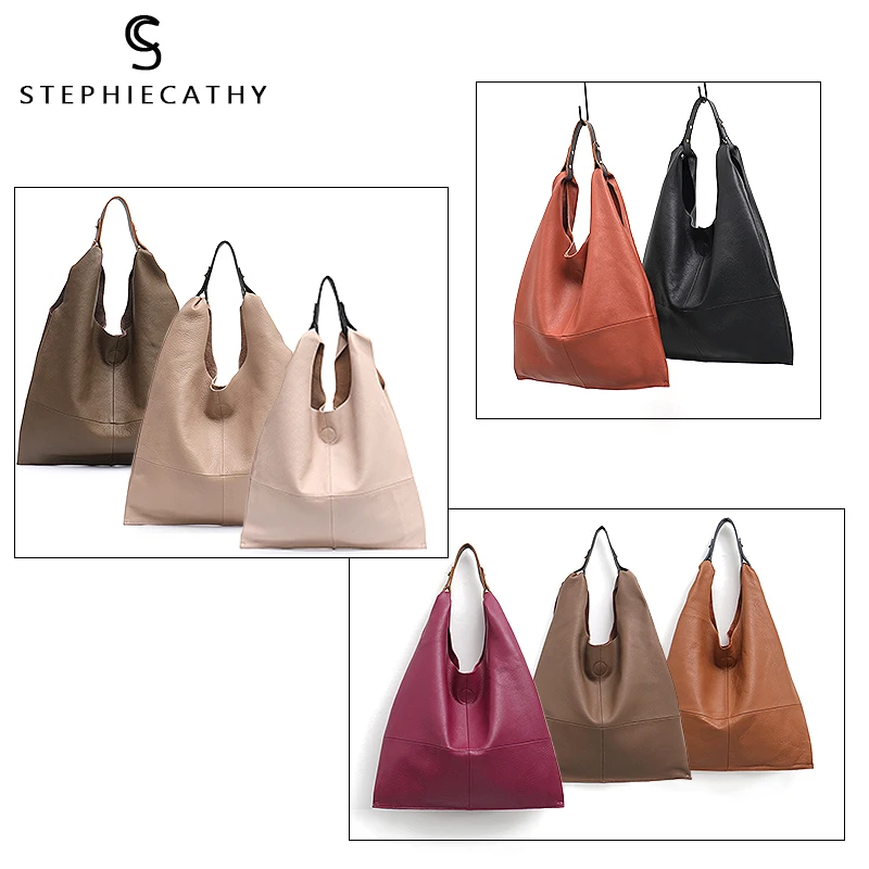 SC повседневная женская сумка на плечо из натуральной кожи большая для покупок