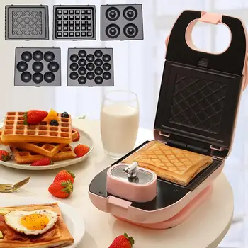 

750W Electric Egg Sandwich Maker Toaster Kitchen Breakfast Waffle Bread Machine