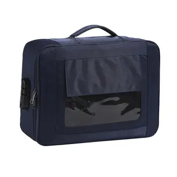 

Visible Password Double Layer Files Bag Briefcase Documents Pouch Business Travel Tote Organizer Home