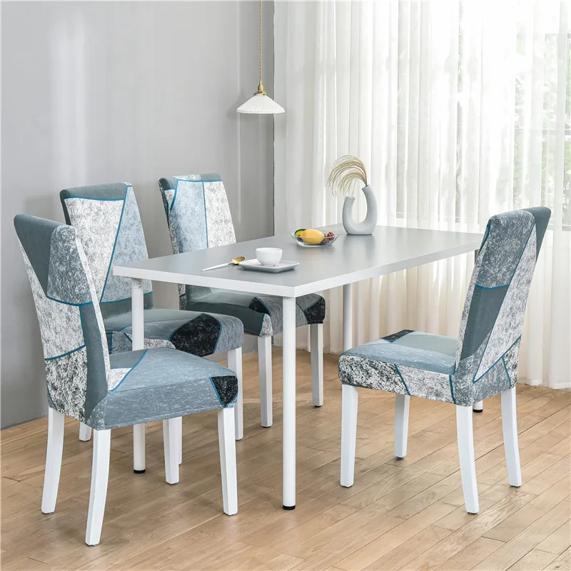 4Pcs Dining Chair Cover Stretch Seat Protector for Kitchen Hotel Table Banquet 