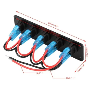

Accessories Rocker Switch Panel Universal 165x40x70mm Parts Blue 12V-24V