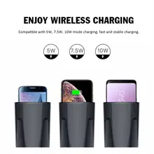 4-в-1 быстрое Беспроводной Зарядное устройство автомобиля Зарядное устройство чашка для samsung IPhone XsMax/Xr/8 автомобильным зарядным устройством для Apple Airpods Qi Беспроводной Зарядное устройство