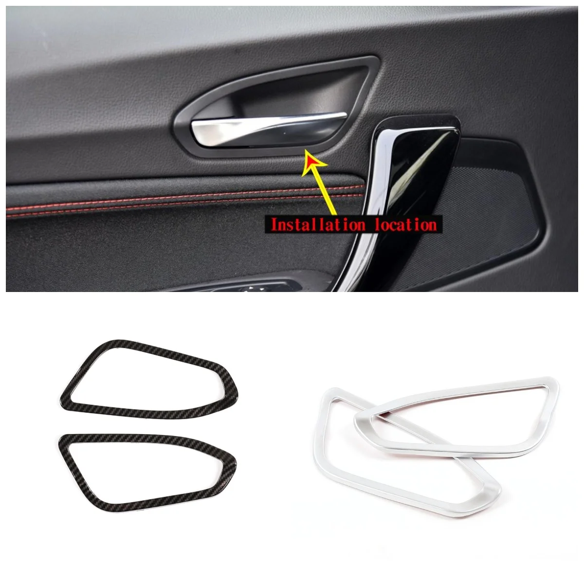 

ST Accessories For 2012-2019 BMW 1 2 Series F20 F21 F22 F23 Inner Door Handle Frame Trim Window Lifting Switch Cover ABS Casing