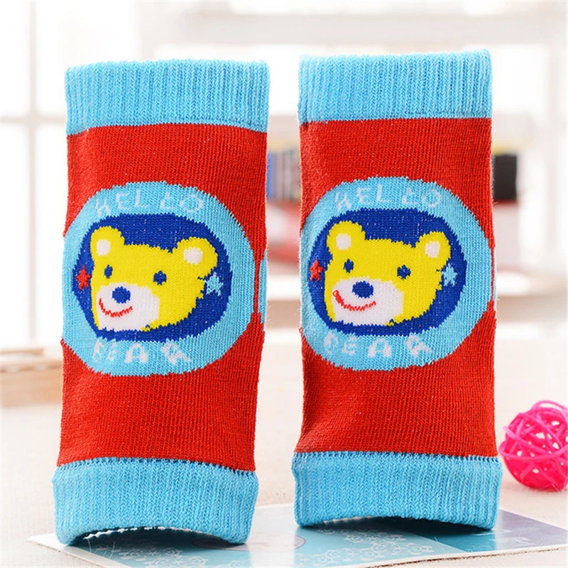 1 Pair Baby Toddler Leg Warmers Safety Crawling Elbow Cushion Infants Cartoon Knee Pads Protector Kids Cotton Sleeve D0240