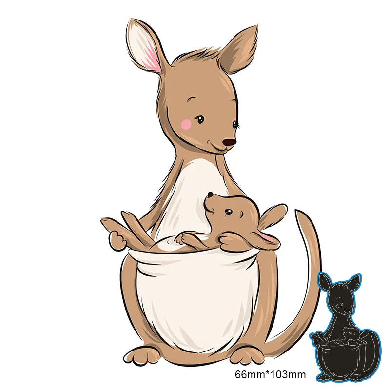 

Mother's Day Kangaroo Metal Cutting Dies DIY Embossing Scrapbooking Cardmaking Card Maker