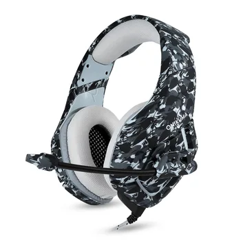 

K1B Camo Video Game Headset Computer Phone For Internet Bar Game Machine Eating Chicken Headset Wired Monitor Headphone