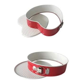 

2Pcs Non Stick Spring Form Round Cake Baking Bake Tin Tray Pan Bakeware Removable Carbon Steel Cake Pan