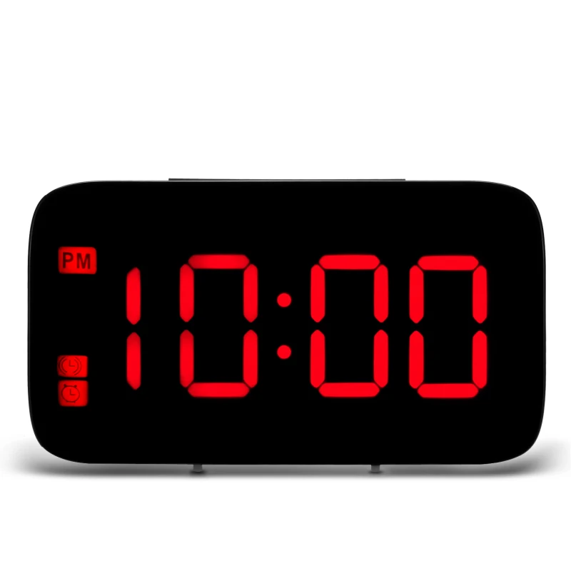 Светодиодный цифровой будильник дисплей Электрический Голосовое управление Повтор ночной подсветка настольные часы таймер usb-часы зарядный кабель