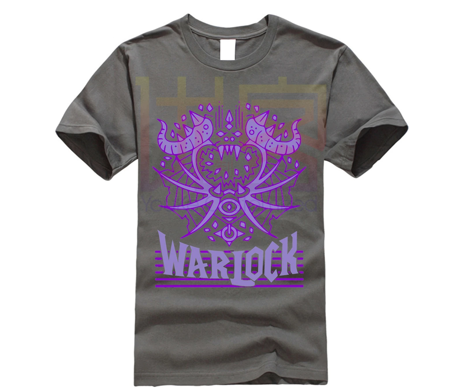 Горячая Мужская рубашка WORLD OF WARCRAFT класса WARLOCK футболки с гербом