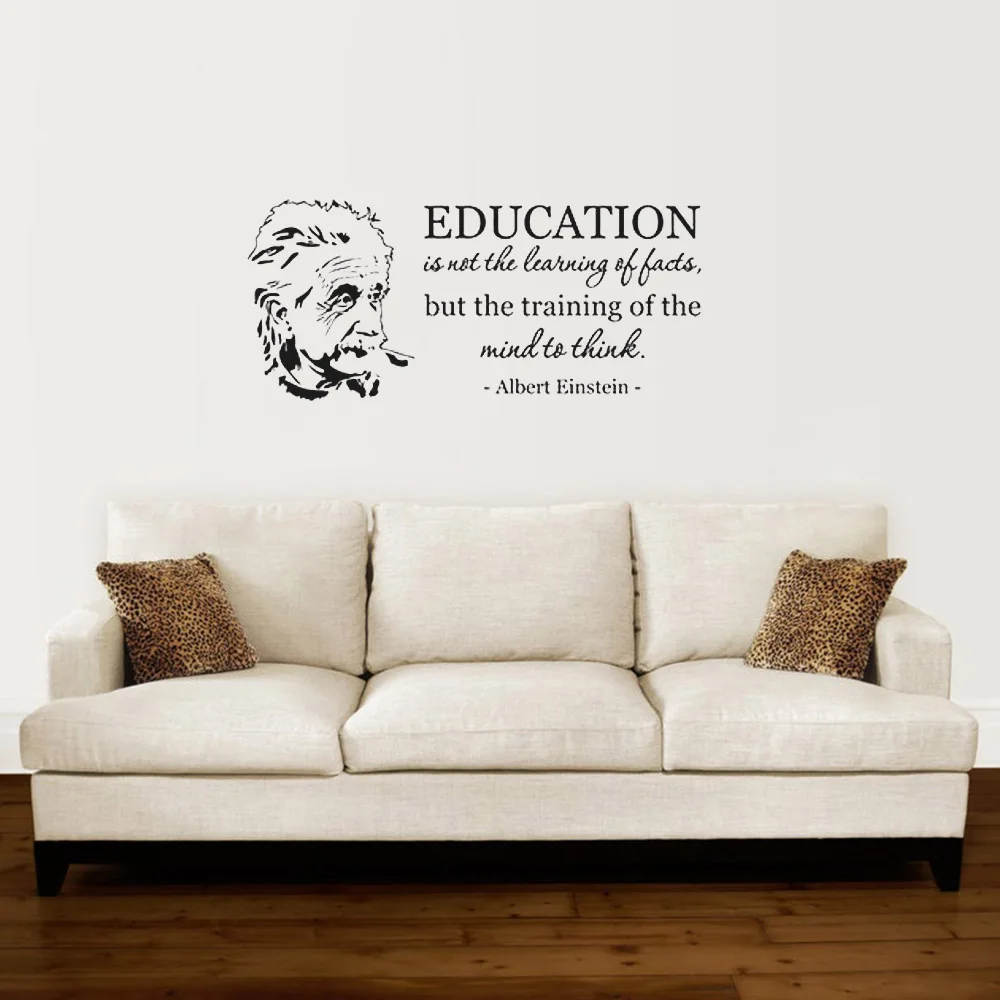 

Education Is Not The Learning Albert Einstein Inspirational Quote Wall Decal Study Phrase Vinyl Sticker Home School Decor C464