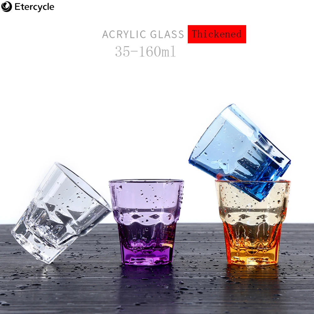 

160ML High quality Small wine glass Thickened Acrylic Transparent Beer Juice Coffee cup Drinking glass Home Drinkware