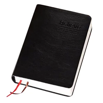 

Vintage Thick Paper Notebook Notepad PU+Paper Bible Diary Book Journals Agenda Planner School Office Stationery Supplies Black+W